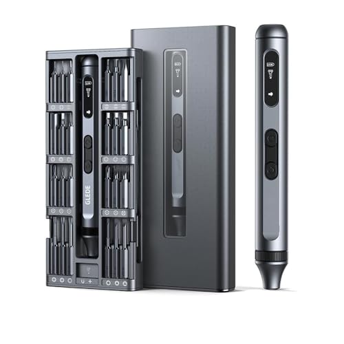 Treedix Mini destornillador eléctrico inalámbrico 50 en 1, 3.5N.m, juego de destornilladores de precisión con 48 puntas en dos longitudes, pinzas y palanca, compatible con reparación de electrónica, teléfonos y PC