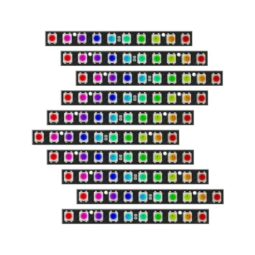 Treedix 10x10 WS2812B 5050 RGB LED Light Stick Matrix, LED RGB indirizzabili singolarmente a 10 bit con scheda driver integrata, DC 5V, compatibile con Arduino e Raspberry Pi
