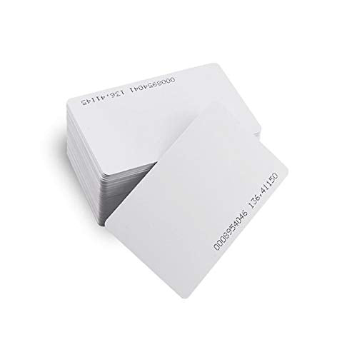 Treedix 100 Pezzi Schede di Prossimità ID Smart Card 125kHz, Spessore 0,8 mm, per Controllo Accessi, Badge, Tessere Associative