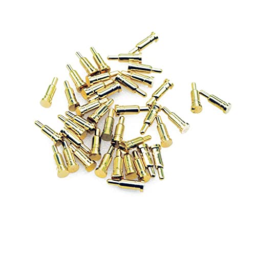 Treedix 30個 金メッキ スプリング式 シンブル ポゴピン プローブ 直径2mm 高さ6.5mm ポゴピン ヘッダー ターゲット コネクタ スルーホールド PCB テストピン、シンブル、ポゴピン、信号ピン