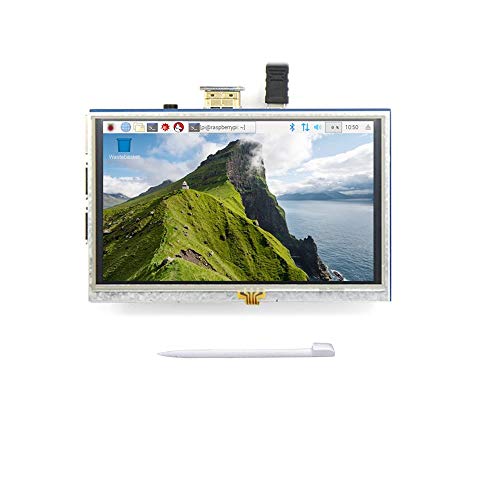 Treedix 5 Zoll TFT LCD Display Monitor 800×480 Farb-Touchscreen-Modul mit Touchpen kompatibel mit Raspberry Pi 3B+/4B