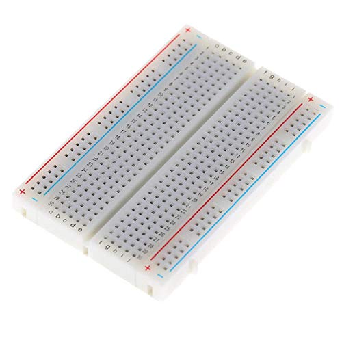 Treedix Breadboard sans soudure, petite plaque d'essai 400 points, compatible avec Arduino Proto Shield, blocs de connexion de distribution