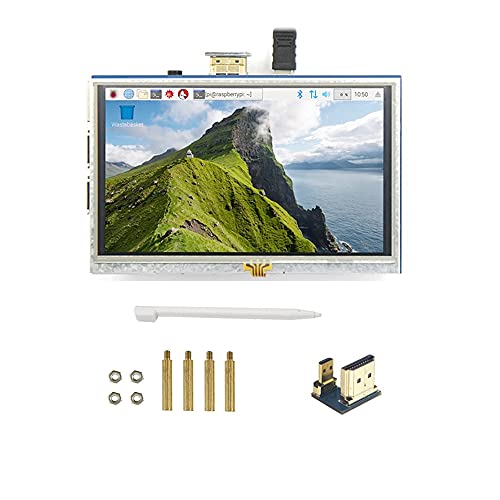 Treedix 5 Zoll Touchscreen LCD-Display, HDMI-Schnittstelle, 800×480 Farb-Touchscreen-Modul mit Eingabestift, kompatibel mit Raspberry Pi 3B+/4B