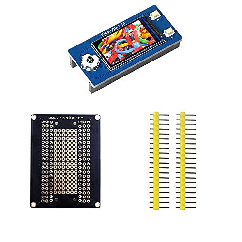 Treedix 1,14 Zoll LCD-Display-Modul kompatibel mit Raspberry Pi Pico, 65K RGB-Farben, 240×135 Pixel, mit SPI-Schnittstelle