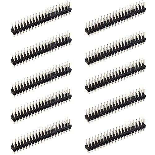 Treedix 10pz Connettore a Pettine a Doppia Fila Dritto 2,54mm 2x20 pin Compatibile con Raspberry Pi Zero GPIO