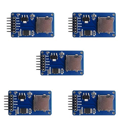 Treedix 10 pezzi Modulo Mini TF Card Lettura e Scrittura Micro SD Card Interfaccia SPI Compatibile con Arduino