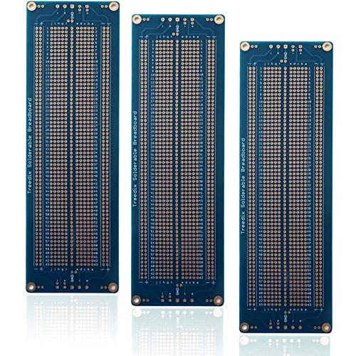 Treedix Breadboard PCB Saldabile, Scheda Shield Prototipo, Doppia Faccia, Fori Stagnati e Placcati in Oro
