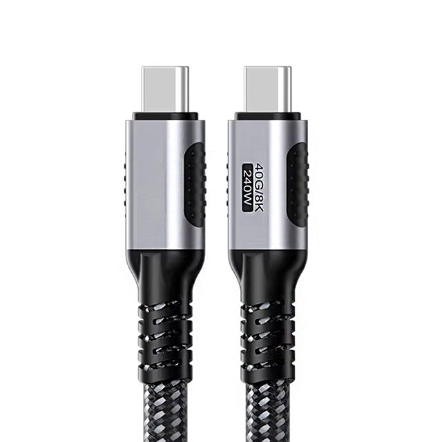 Treedix USB Cケーブル 1.2m、40Gbps 8K@60Hz 240W USB4充電ケーブル、PD3.1急速充電 48V/5A、高密度編組USB C to USB Cケーブル MacBook、ノートパソコン、タブレット、スマートフォン、ゲーム機対応