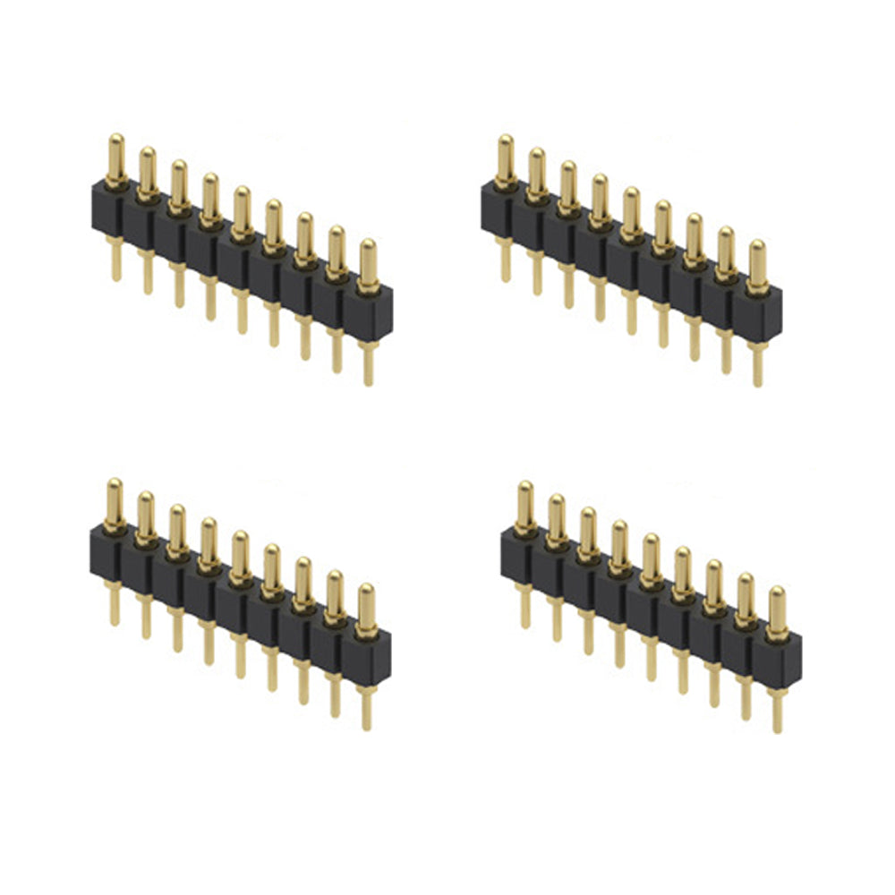 Treedix 10 Pezzi Connettore Pogo Pin a Molla Placcato Oro, Lunghezza 7,5 mm, Maschio, per PCB a Foro Passante