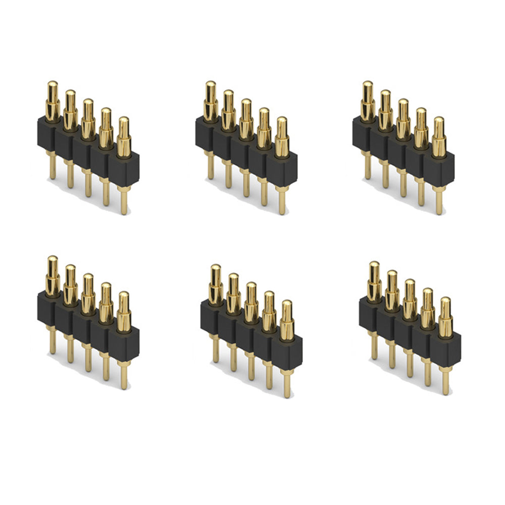 Treedix 10 Pezzi Connettore Pogo Pin a Molla Placcato Oro, Lunghezza 7,5 mm, Maschio, per PCB a Foro Passante