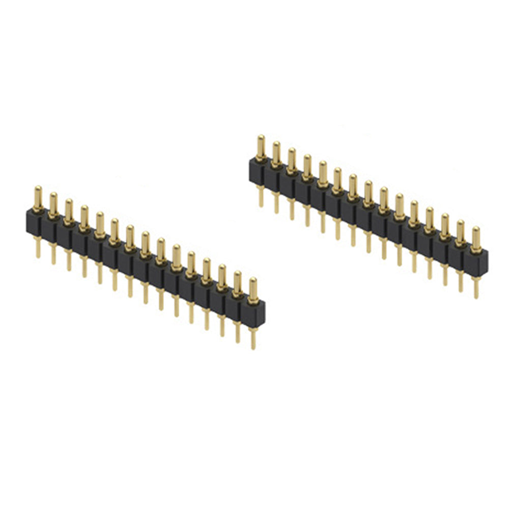 Treedix 10 Pezzi Connettore Pogo Pin a Molla Placcato Oro, Lunghezza 7,5 mm, Maschio, per PCB a Foro Passante