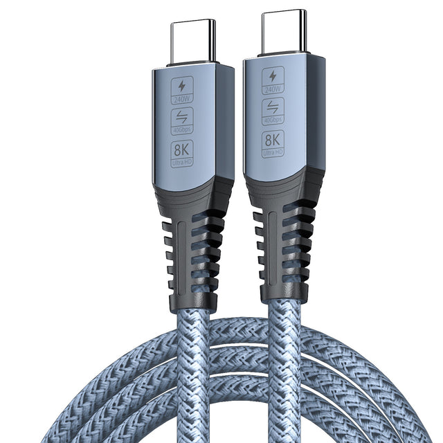 Treedix USB C - USB Cケーブル、PD240W Type C データケーブル、USB C 3.2 高速充電ケーブル、40Gbps データ転送対応、8K@60Hz 映像転送、Thunderbolt 3/4、ノートパソコン、携帯電話、タブレット対応 (1.8m/5.9ft)