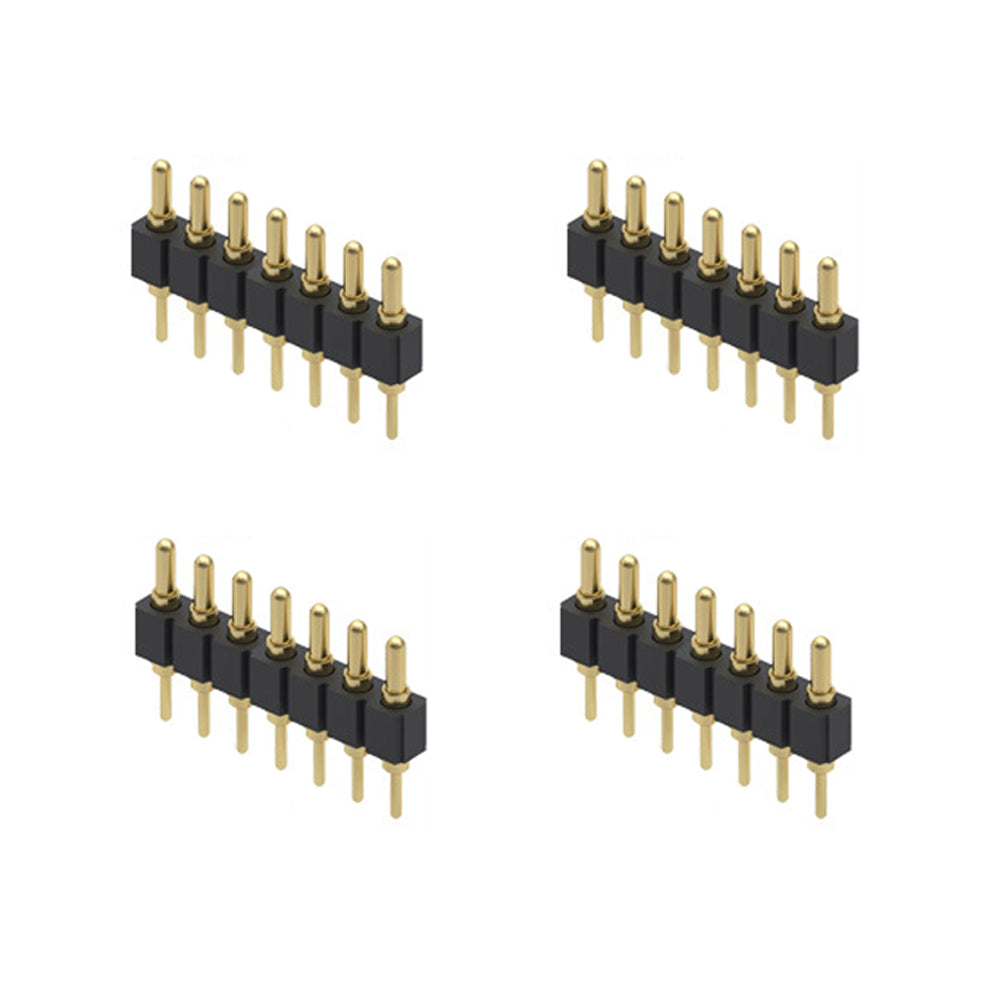 Treedix 10 Pezzi Connettore Pogo Pin a Molla Placcato Oro, Lunghezza 7,5 mm, Maschio, per PCB a Foro Passante