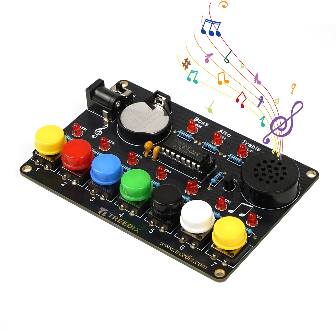 Kit de soudure DIY Treedix - Projet de piano électronique, carte d'entraînement au soudage pour débutants, étudiants et amateurs de bricolage