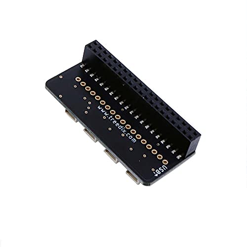 Treedix 2 piezas 2x20 GPIO Header Connection Ports PI Hat GPIO Breakout Board Conector GPIO compatible con Raspberry Pi para JST 1mm 4 canales, lectura sencilla de múltiples sensores con la misma dirección I2C