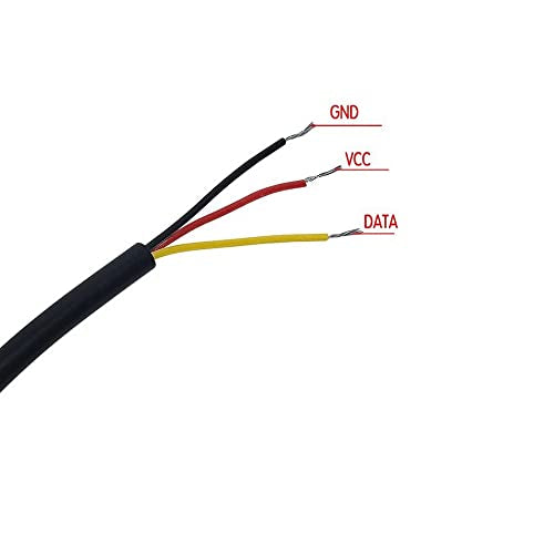 5 uds. Sonda termistor digital DS18B20 de 5 m, sensor de temperatura, sonda impermeable de acero inoxidable, cable térmico de resistencia de -55 °C a +125 °C, compatible con Arduino y Raspberry Pi