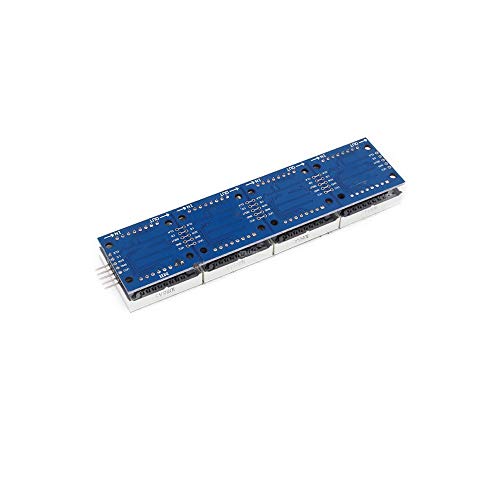 Treedix Module MAX7219 compatible (lumière rouge) Affichage 4 en 1 pour Arduino Raspberry Pi avec câble 5 broches