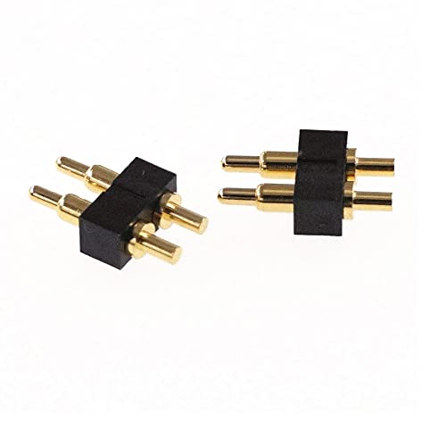 Treedix 10 Pezzi Connettore Pogo Pin a Molla Placcato Oro, Lunghezza 7,5 mm, Maschio, per PCB a Foro Passante