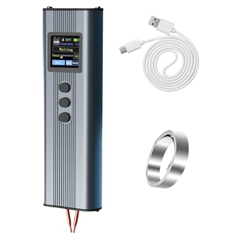 Akkupunkt-Schweißgerät, Hand-Punktschweißgerät mit Doppelimpuls-Ausgang, 11 Stufen einstellbar, 2200mAh, für 18650-Akkus, 0,1-0,3 mm Schweißkapazität, zum Schweißen von Nickelblechen, Eisen und Edelstahl