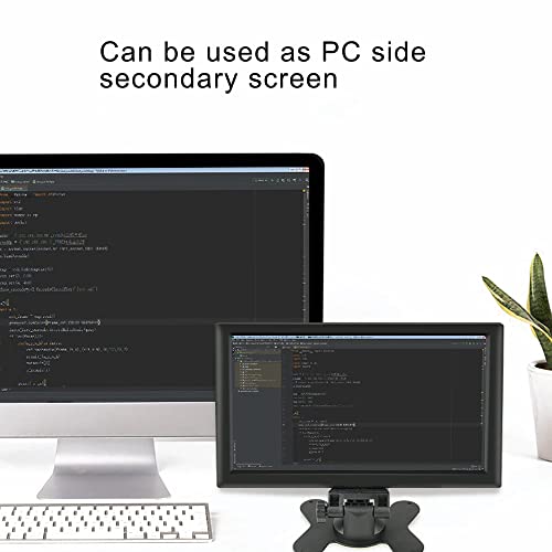Monitor de pantalla Treedix de 10.1 pulgadas, 1024x600, pequeño monitor portátil HDMI con soporte, pantalla IPS 1024x600px, USB capacitivo, compatible con Raspberry Pi 4B