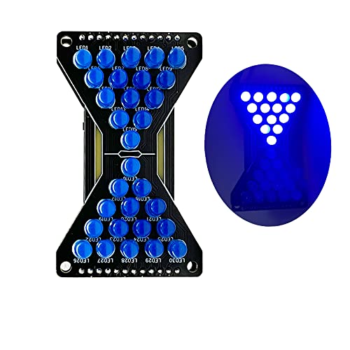 Kit de práctica de soldadura Treedix, reloj de arena electrónico LED, kit de bricolaje, placa de práctica, luz azul, proyecto divertido de montaje y soldadura