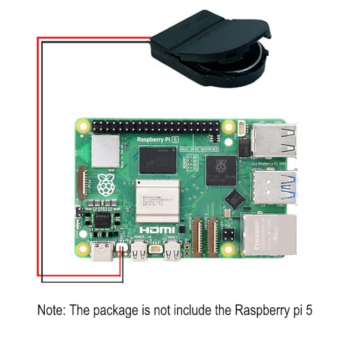 Treedix 2 piezas Soporte para batería RTC Reloj de tiempo real compatible con Raspberry Pi 5