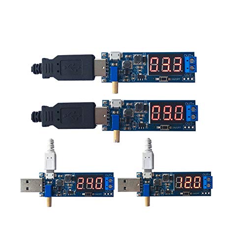 Treedix Modulo Regolatore di Tensione USB Boost DC-DC da 5V a 3.3V 9V 12V 24V Modulo di Alimentazione da Tavolo