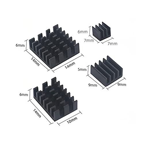 16pcs Aluminum Heatsink Cooler Cooling Kit Compatible with Raspberry Pi 4