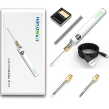 Kit de soldador inalámbrico Treedix, mini soldador USB tipo lápiz, 5V 8W, herramienta de soldadura con carga USB, núcleo de calentamiento rápido, temperatura ajustable y soporte para electrónica y bricolaje
