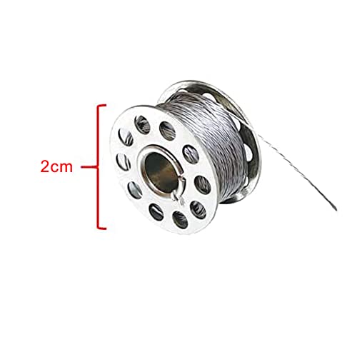 Treedix 316L Geleidend naaigaren, roestvrij staal, dun geleidend garen voor handschoenen, metaaldraad, reflecterend garen - 2-draads 4m/13.1ft 4Ω/m