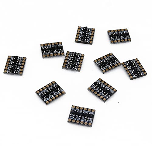 Treedix Module convertisseur de niveau logique 10 pièces, 4 canaux IIC I2C 3,3 V vers 5 V, convertisseur bidirectionnel pour signaux de bus SPI, compatible avec Arduino