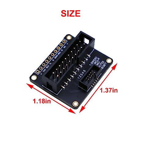Treedix 2個 JTAG (2x10 2.54mm) から SWD (2x5 1.27mm) ケーブル アダプタ ボード ブレークアウト ボード JTAG デバッグ ボード