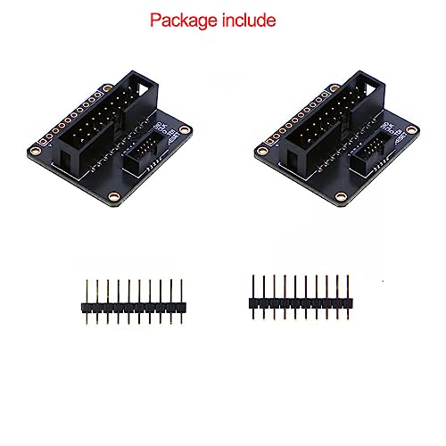 Treedix 2 piezas Adaptador de cable JTAG (2x10 2.54mm) a SWD (2x5 1.27mm) Placa de conexión Placa de depuración JTAG