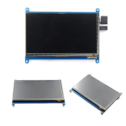 Treedix 7 Zoll kapazitiver Touchscreen LCD-Monitor HDMI-Modul 1024x600 kompatibel mit Raspberry Pi 3B+/4B