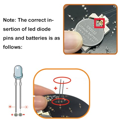 Soldering Practice Kit Star Signs Electronics DIY Soldering Project Kit Light up Creative Present, New Version With Battery For Beginners, Students and DIYers (Gemini)