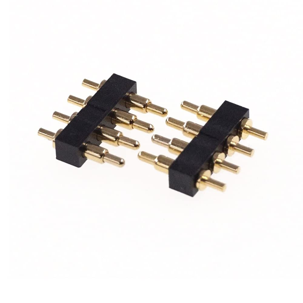 Treedix 10 Pezzi Connettore Pogo Pin a Molla Placcato Oro, Lunghezza 7,5 mm, Maschio, per PCB a Foro Passante