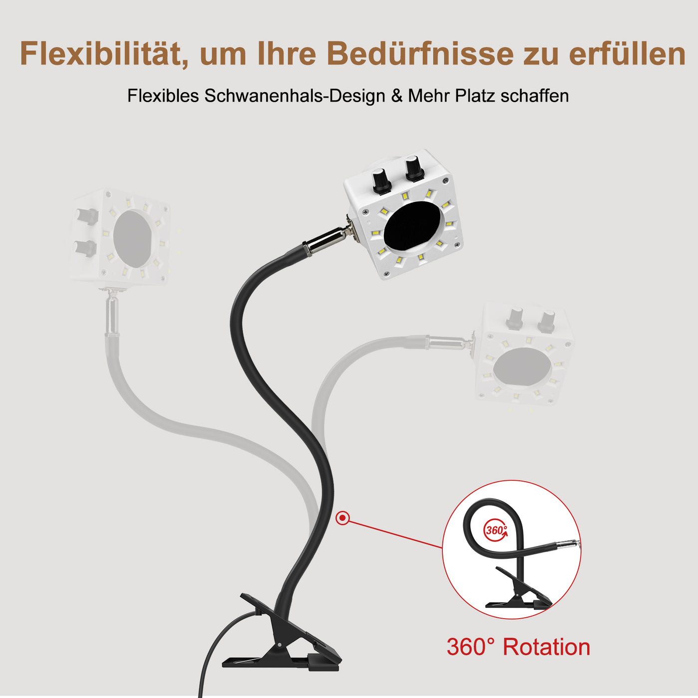 Treedix Lötrauchabsaugung, Lötrauch-Absauganlage mit einstellbarer Geschwindigkeit, dimmbarem LED-Licht, Silikon-Schwanenhals, Aktivkohlefiltern und Abluftschlauch für Lötstation (Schwarz)