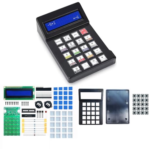 Treedix Taschenrechner-Lötbausatz, 5 Rechenfunktionen, DIY-Elektronikbausatz mit LCD-Display für Schüler und Studenten zum Üben und Lernen