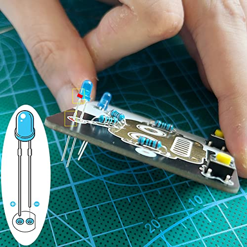 2 Sets of Solder Practice Projects DIY Electronics Kits Circuit Boards Trainning Board With Battery For Beginners, Students and DIYers