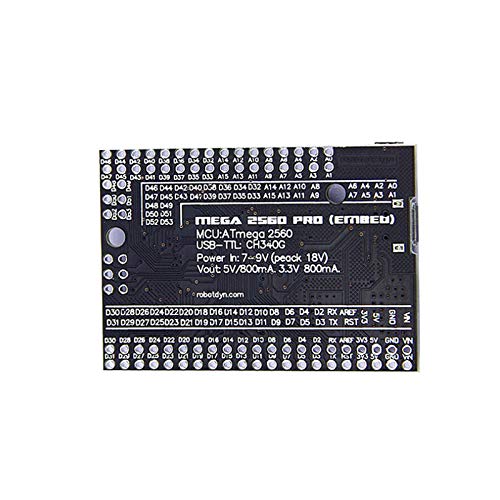 Treedix MEGA 2560 PRO Board Embed CH340G/ATmega2560-16AU Chip, kompatibel mit Arduino Mega2560 Projekten