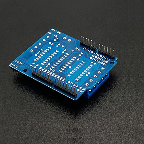 Treedix L293D DC モーター ドライブ シールド ステッピング モーター ドライブ シールド拡張ボードは、DC/ステッピング モーター/ステアリング ギアを同時に制御できます。Arduino Duemilanove と互換性があります。