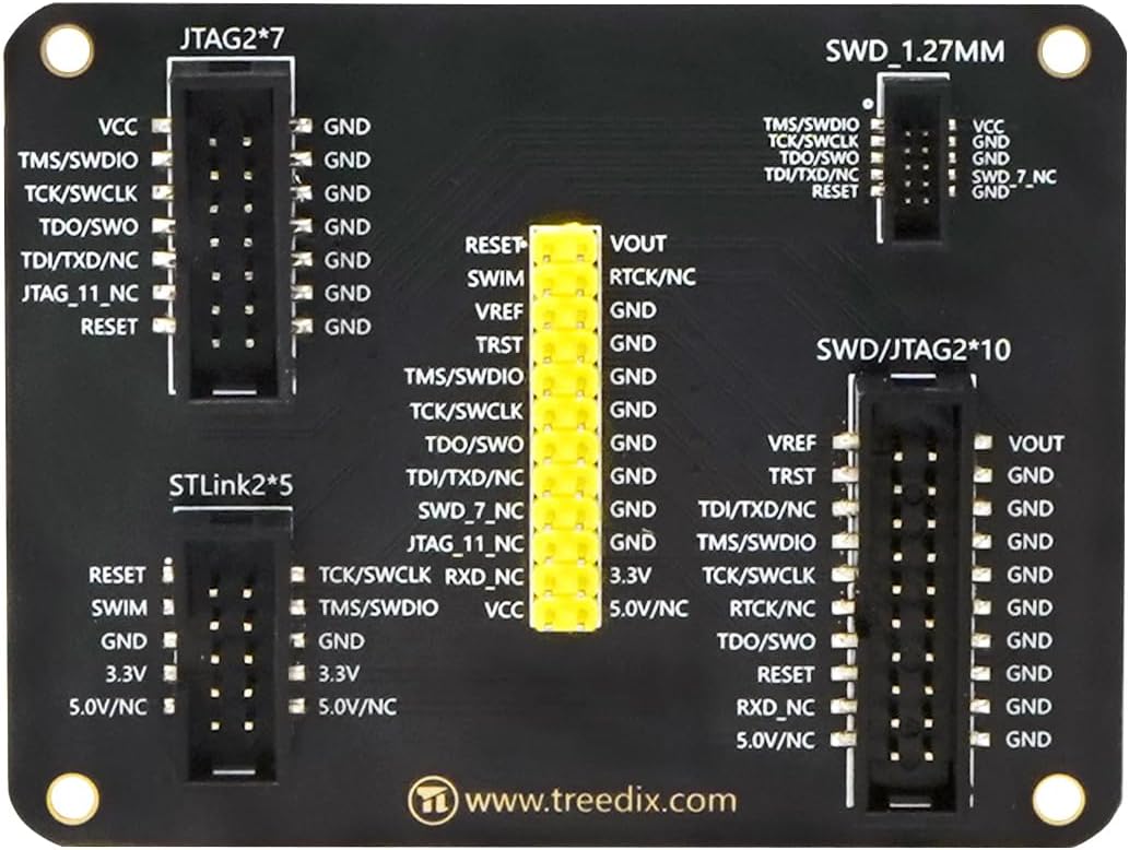 Treedix Carte d'extension JTAG, adaptateur multifonction, compatible avec ST-Link et J-Link