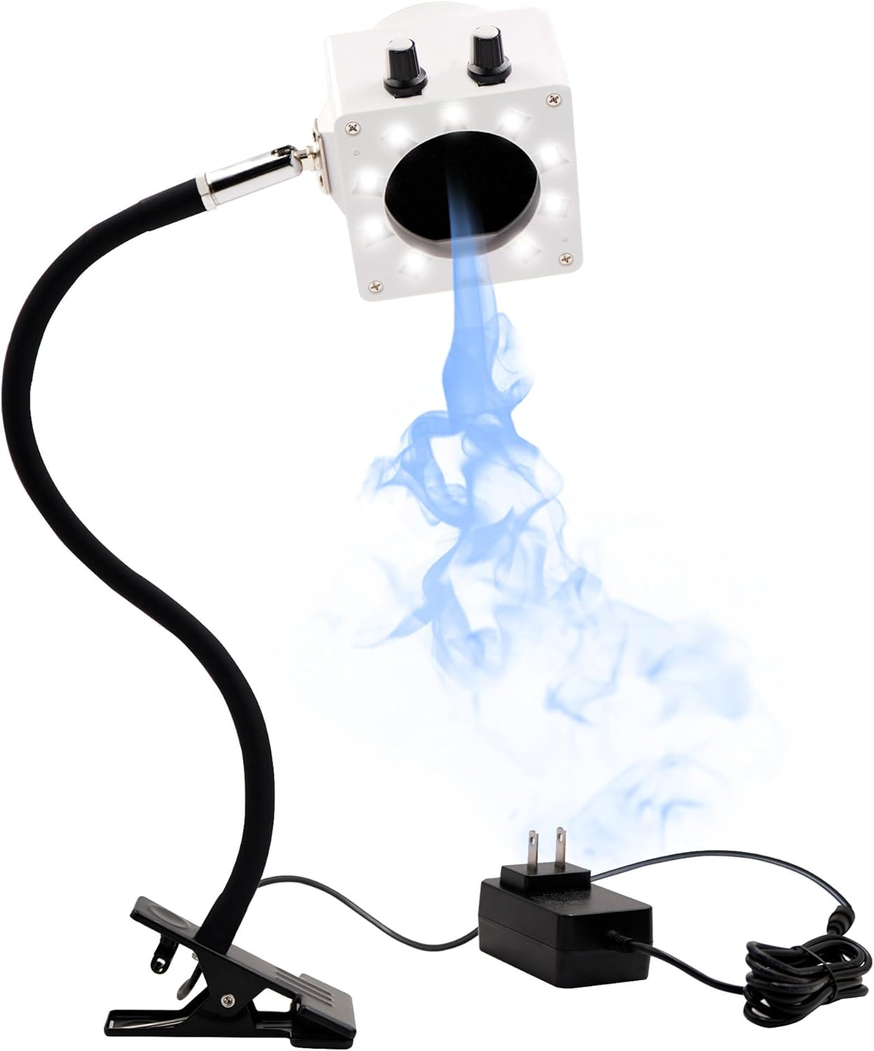 Treedix Lötrauchabsaugung, Lötrauch-Absauganlage mit einstellbarer Geschwindigkeit, dimmbarem LED-Licht, Silikon-Schwanenhals, Aktivkohlefiltern und Abluftschlauch für Lötstation (Schwarz)