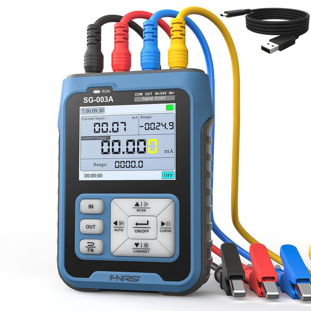 Générateur de signal de courant et de tension Treedix, calibrateur de courant et de tension, générateur de signal 4-20 mA, simulateur de tension 0-10 V, types de signaux multiples, valeurs prédéfinies pour le débogage de panneau et le test d'appareils
