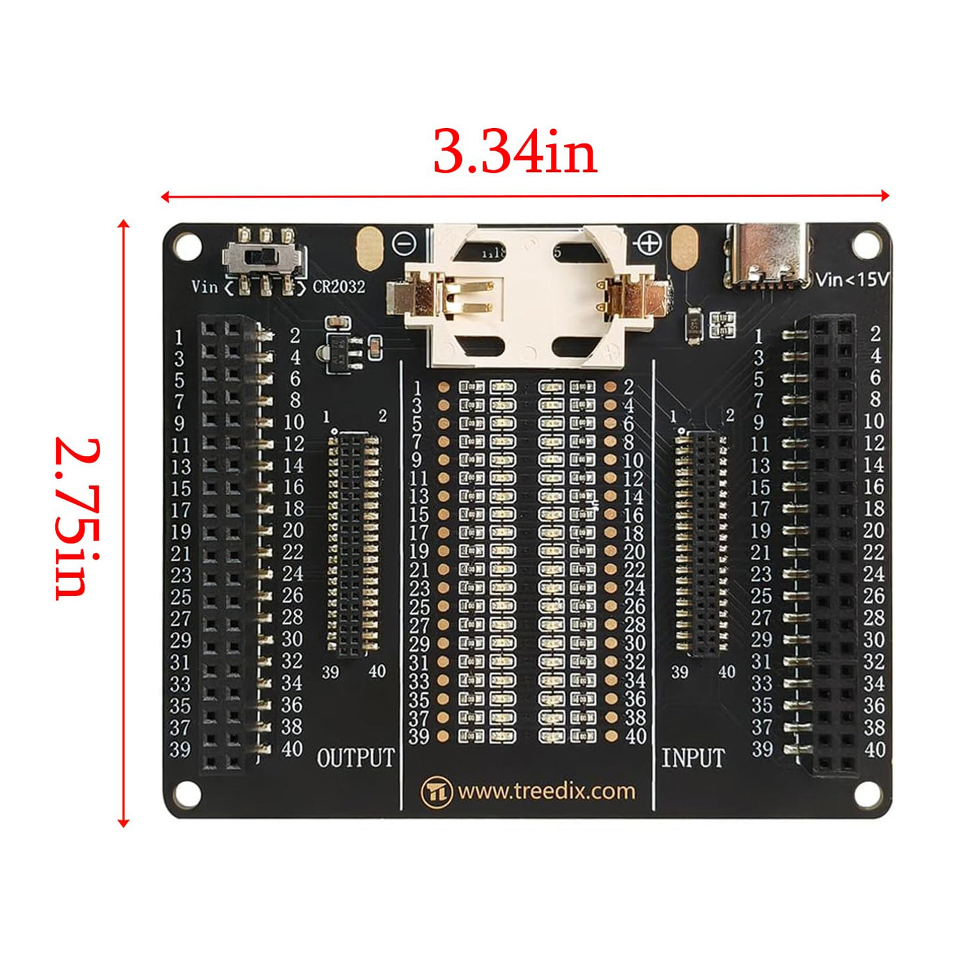 Treedix JTAG-Kabeltester-Board, IDC-Flachbandkabel-Tester mit 20 LED-Anzeigen zur präzisen Erkennung von Kurzschlüssen und Unterbrechungen, Prüfgerät für 2×20-Pin 2,54 mm/1,27 mm JTAG-Kabel