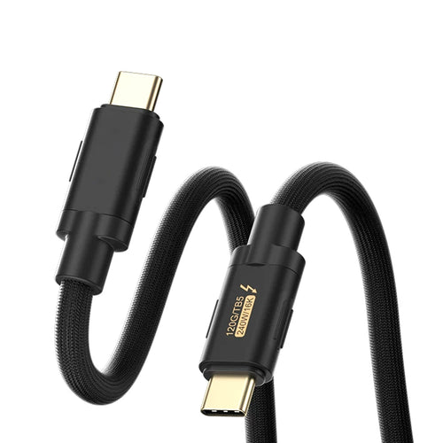 Cable Thunderbolt 5, 120 Gbps (120 Gbps unidireccional / 80 Gbps bidireccional), 16K a 60 Hz, carga rápida PD 240 W (48 V/5 A), conexión en cadena para múltiples pantallas, compatible con Thunderbolt 4/3 y USB-C (1 m)