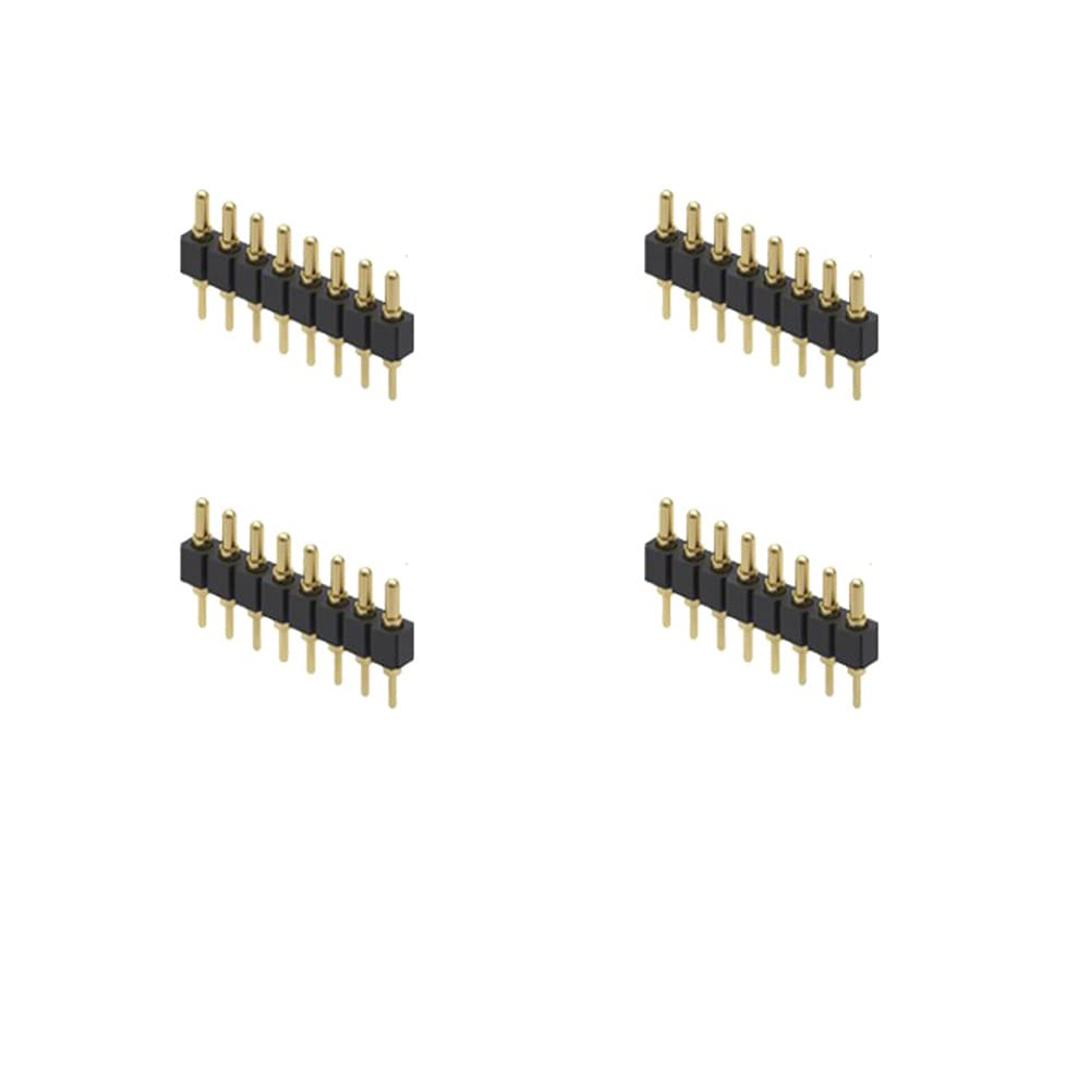 Treedix 10 Pezzi Connettore Pogo Pin a Molla Placcato Oro, Lunghezza 7,5 mm, Maschio, per PCB a Foro Passante
