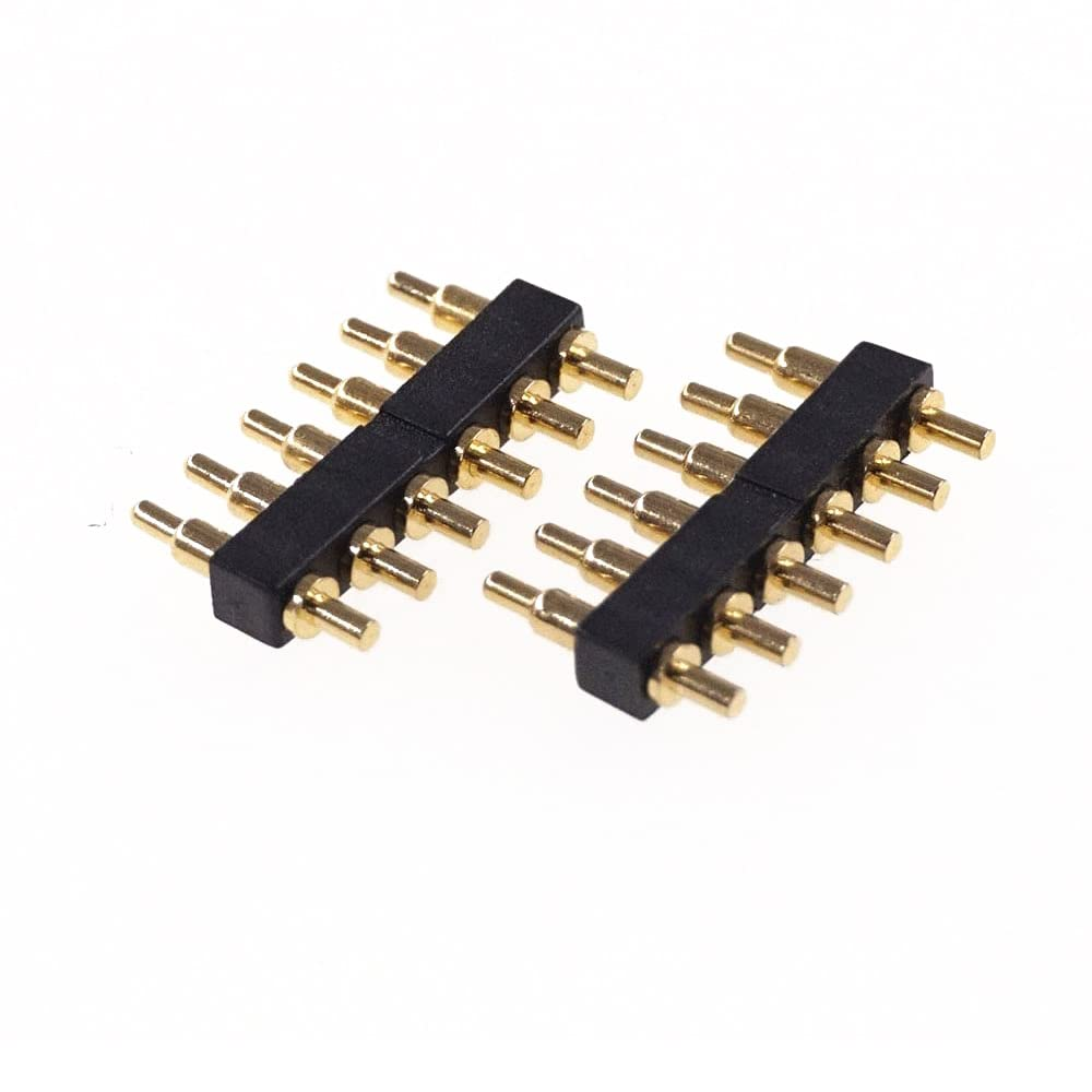 Treedix 10 Pezzi Connettore Pogo Pin a Molla Placcato Oro, Lunghezza 7,5 mm, Maschio, per PCB a Foro Passante