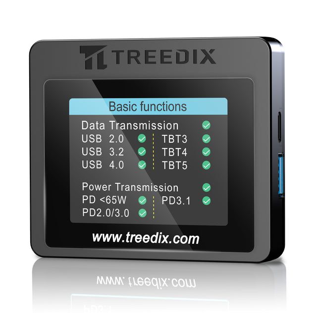 USB Cable Tester with 2.4inch Color Screen for eMarker Reading, PD 3.0/3.1 Detection, Resistor and Continuity Check, Compatible with Lightning, Type-C, Micro-B 2.0/3.0, and Mini-B Cables