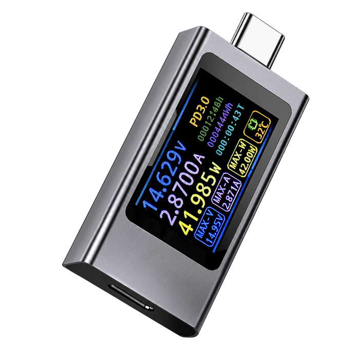 USB-C Power Meter 240W 12A PD QC Fast Charge Tester